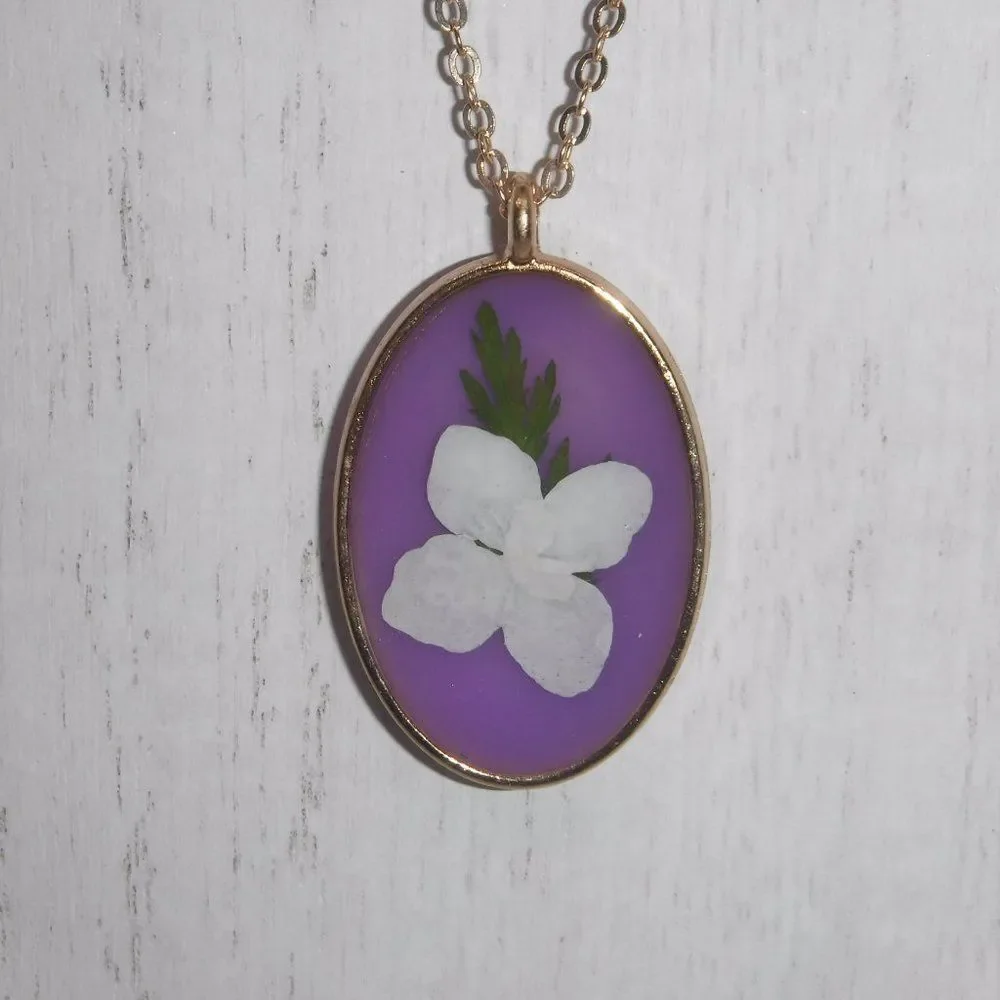 Hand Crafted necklace oval